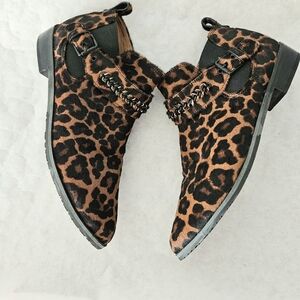 Gentle Souls Calf Hair Leopard Booties